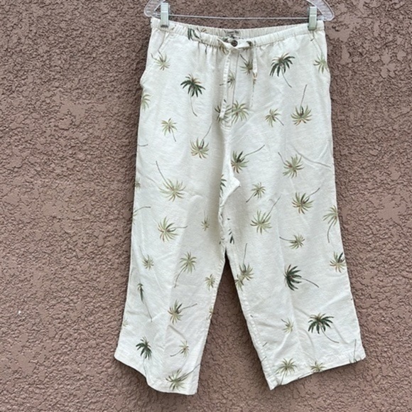 Laua Silk Pants Size Large Tropical Vacation Palm Prints‎ - Picture 16 of 16